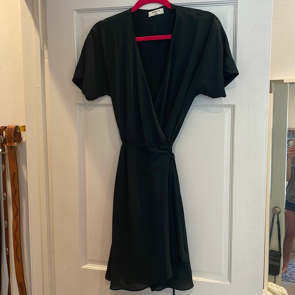Babaton green wrap dress size Medium
